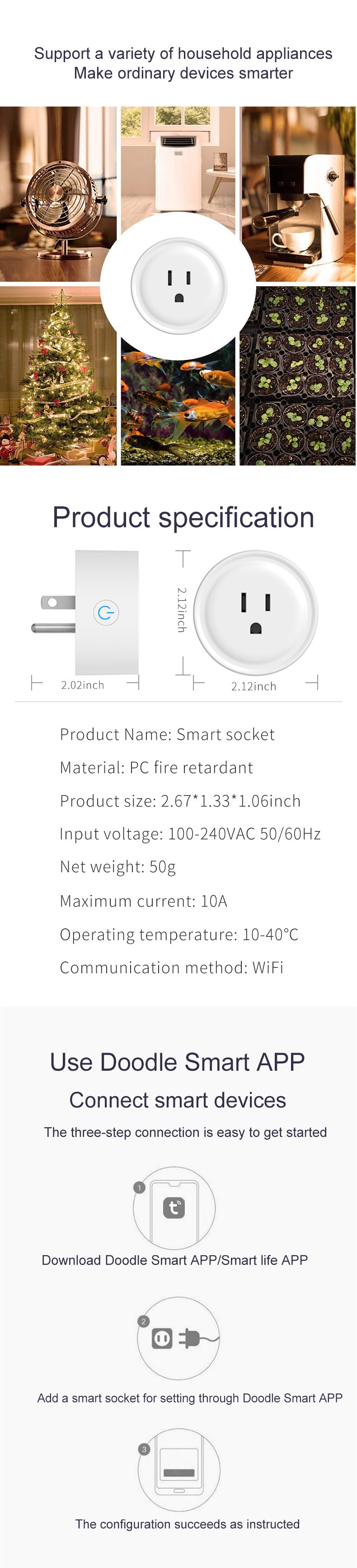 TUYA WIFI Smart Plug - 16A Socket - Home Kit