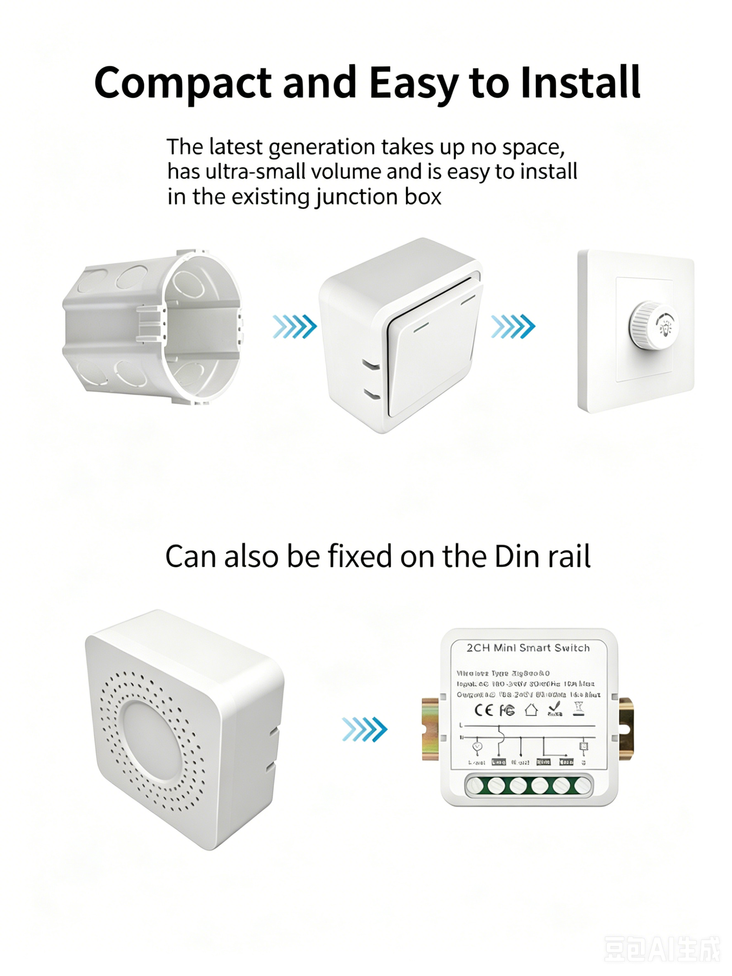 WIFI graffiti smart switch on-off switch Zigbee 4 Gang
