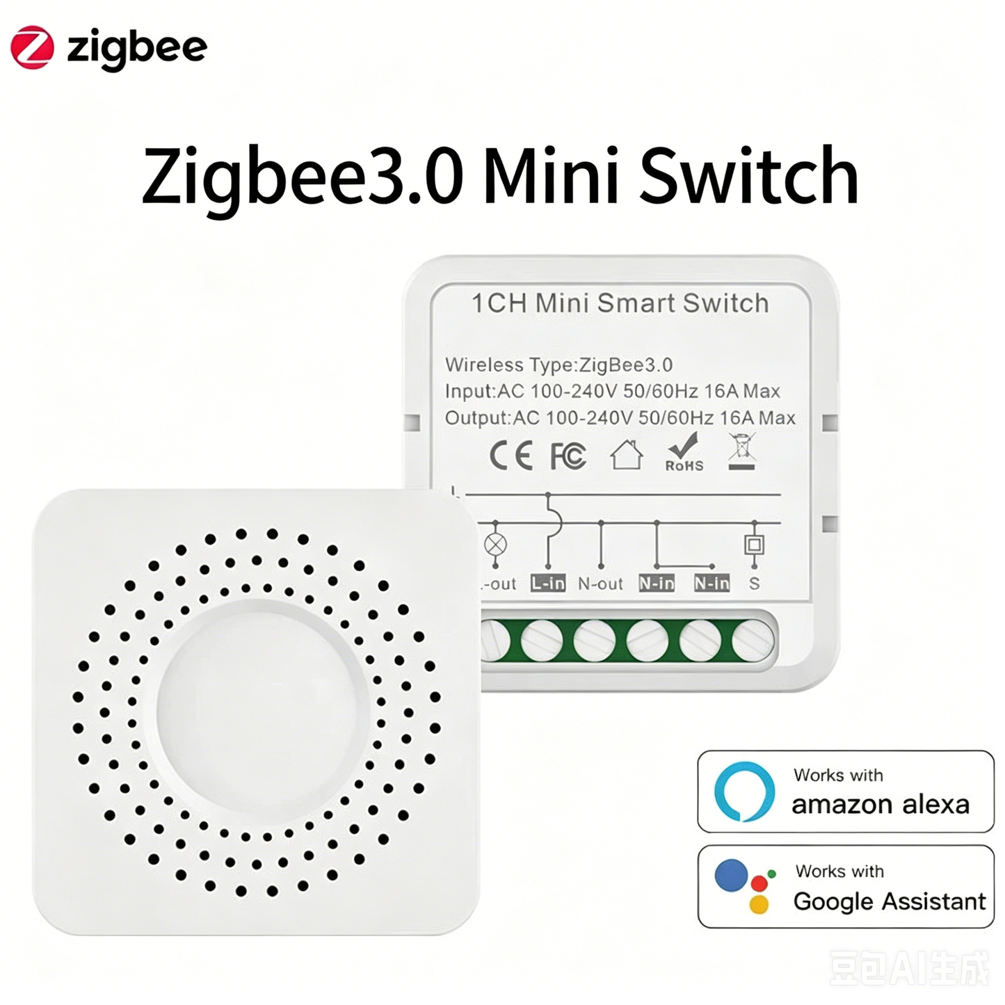 WIFI graffiti smart switch on-off switch Zigbee 4 Gang