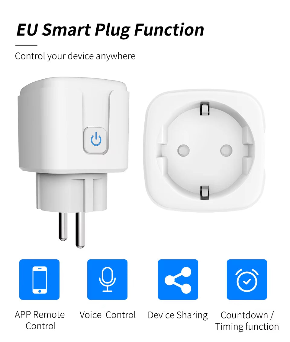 Smart WiFi 2.4G Wireless Remote Socket App-Controlled EU Plug