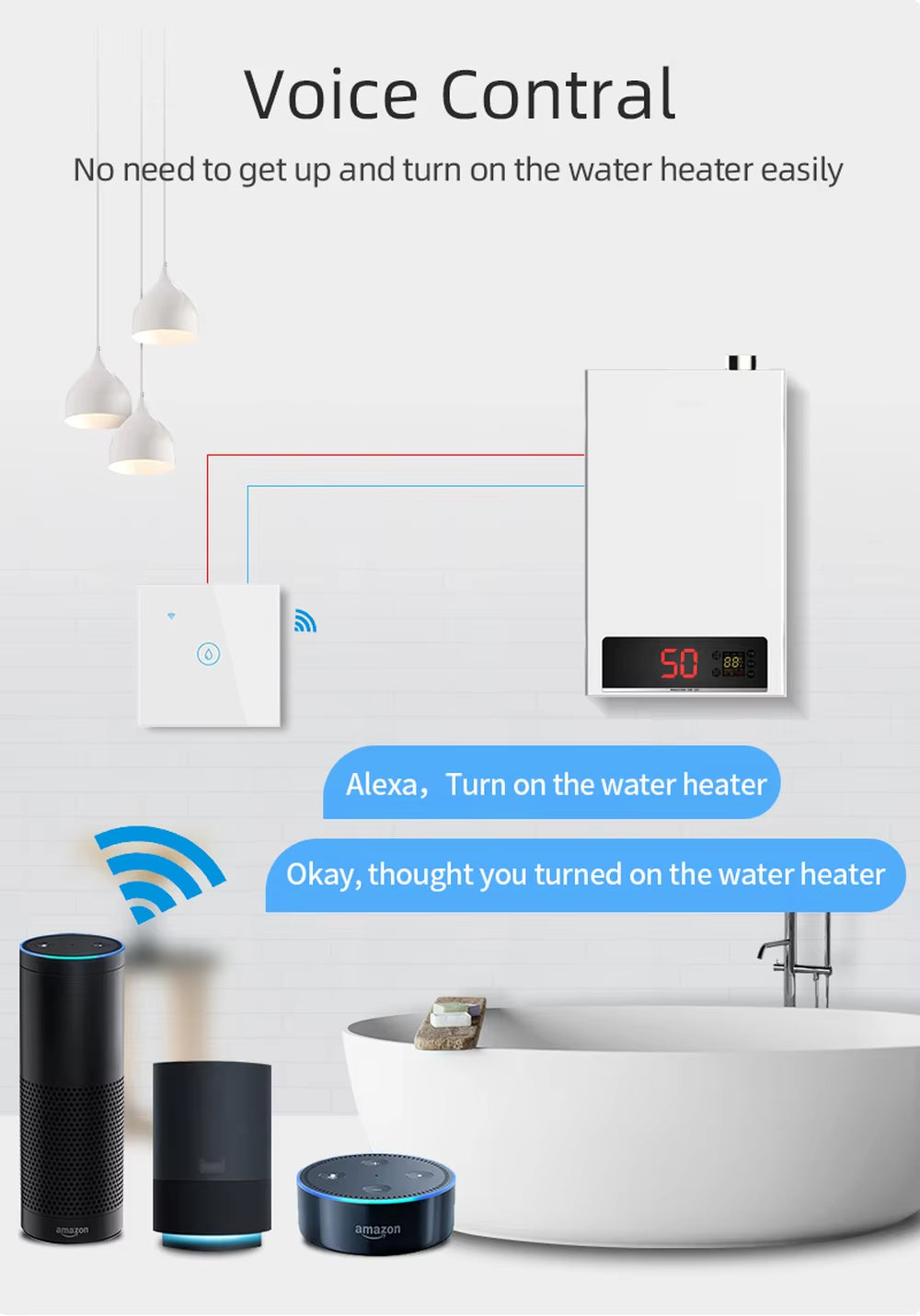 Smart switch for  water heater