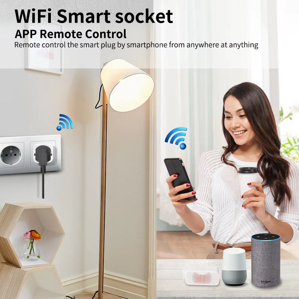 Smart WiFi 2.4G Wireless Remote Socket App-Controlled EU Plug
