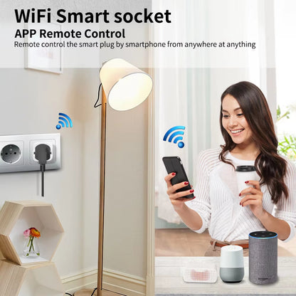 Smart WiFi 2.4G Wireless Remote Socket App-Controlled EU Plug
