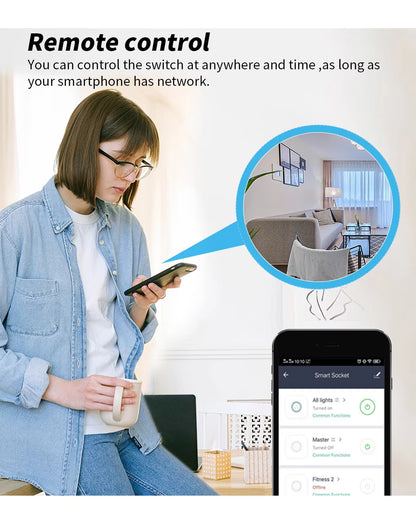 Smart WiFi 2.4G Wireless Remote Socket App-Controlled EU Plug