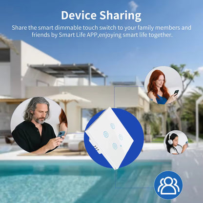 Tuya WiFi Smart Home Light Switches Touch Panel Remote Control
