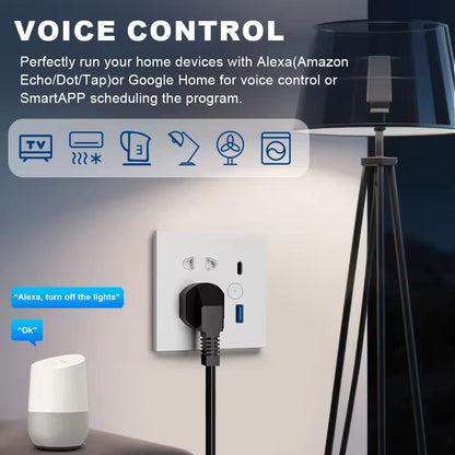 Usb Outlet Multiple Plug Wifi Smart Switch Socket  Remote Control